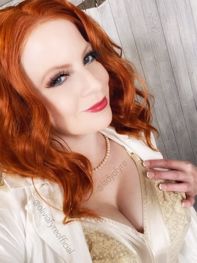 LadyFyre pearl necklace red hair